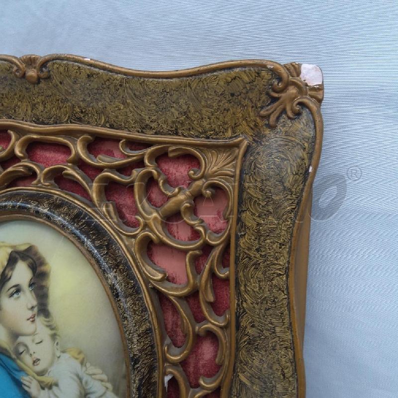 QUADRETTO VERGINE MARIA RETRO ILLUMINATA CORNICE GESSO | Mercatino dell'Usato San maurizio canavese 3