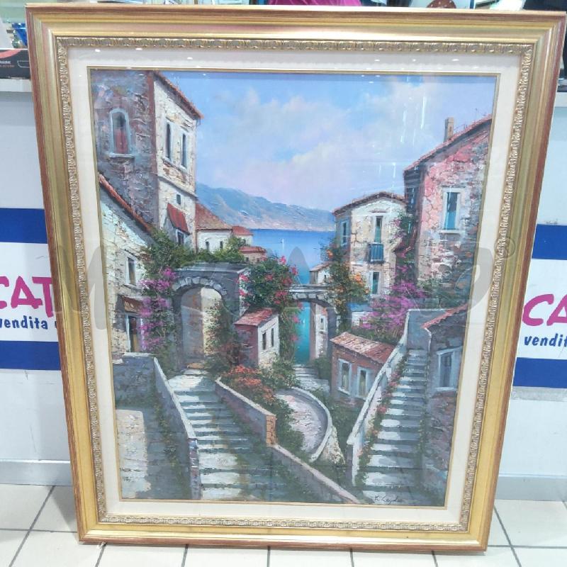 QUADRO 80X100 E. LAGOLARI VICOLI FIORITI PAESINO MARE | Mercatino dell'Usato San maurizio canavese 1
