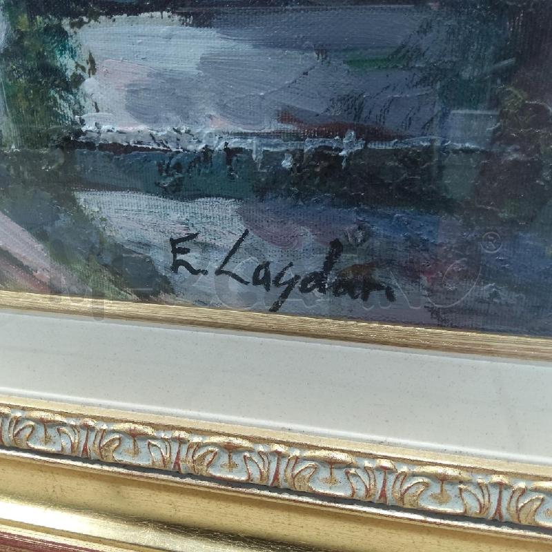 QUADRO 80X100 E. LAGOLARI VICOLI FIORITI PAESINO MARE | Mercatino dell'Usato San maurizio canavese 3