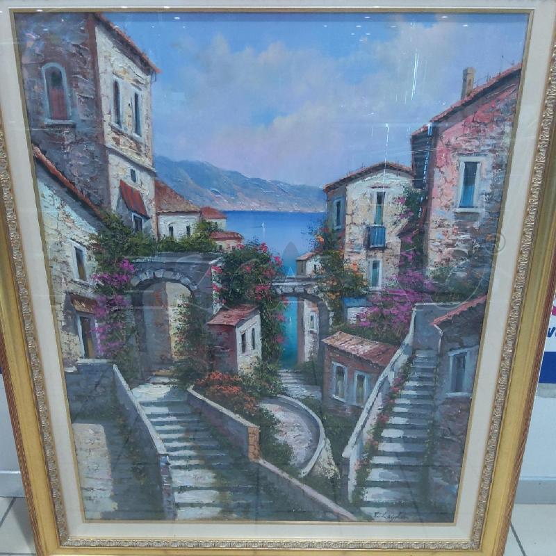 QUADRO 80X100 E. LAGOLARI VICOLI FIORITI PAESINO MARE | Mercatino dell'Usato San maurizio canavese 5