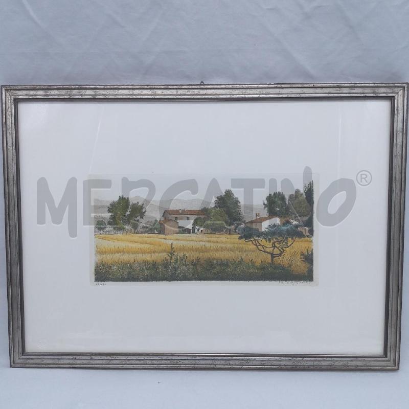 QUADRO ACQUAFORTE MARIO AGOSTINI CASOLARE 63/150 | Mercatino dell'Usato San maurizio canavese 1