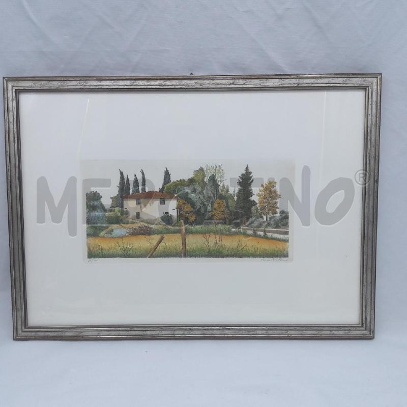 QUADRO ACQUAFORTE MARIO AGOSTINI CASOLARE 65/150 | Mercatino dell'Usato San maurizio canavese 1