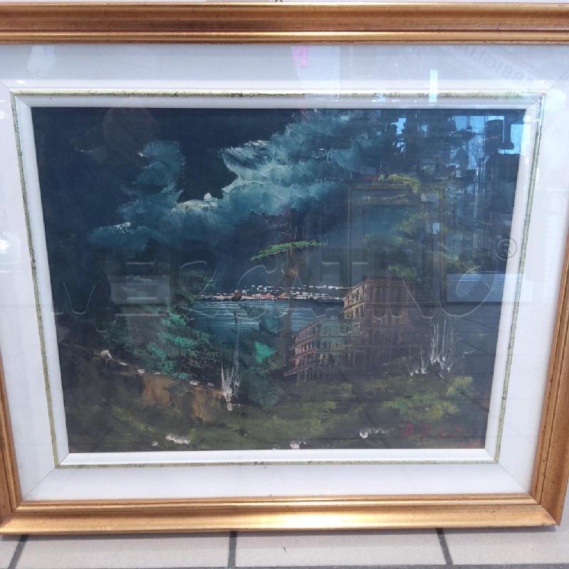 QUADRO ALDO PIRONTI LAGO CON RUDERI  | Mercatino dell'Usato San maurizio canavese 2