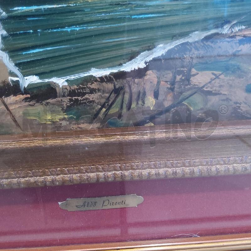 QUADRO ALDO PIRONTI OLIO 30X40 PAESAGGIO BARCHE | Mercatino dell'Usato San maurizio canavese 3