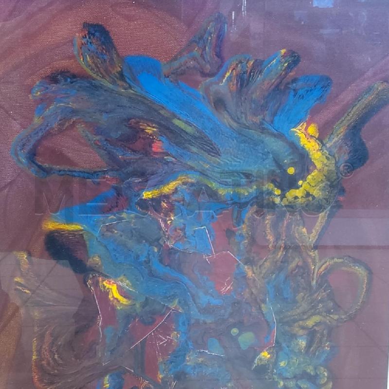 QUADRO ASTRATTO 40X50 FONDO ROSSO SCURO | Mercatino dell'Usato San maurizio canavese 3