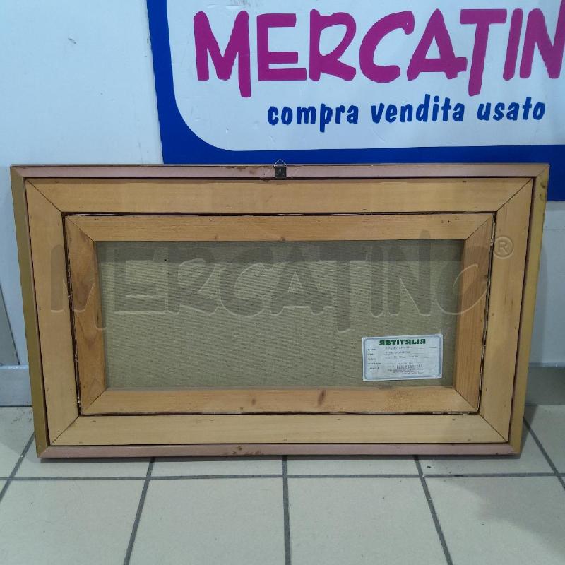QUADRO BASILEO NICANDRO FIORE FIAMMINGO 30X60 PAESAGGIO SU LAGHETTO | Mercatino dell'Usato San maurizio canavese 4
