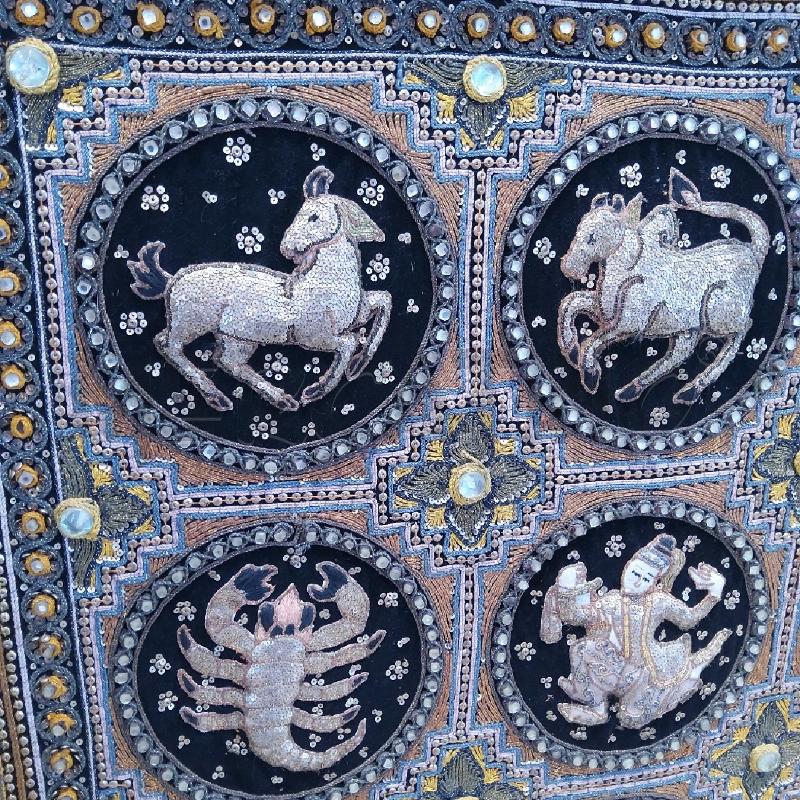 QUADRO BATIK SEGNI ZODIACALI CORN LEGNO | Mercatino dell'Usato San maurizio canavese 2