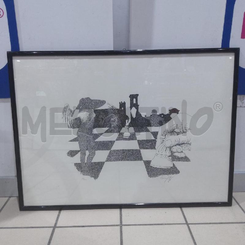 QUADRO BIANCO NERO SCACCHIERA RIFLESSO DI DONNA | Mercatino dell'Usato San maurizio canavese 1