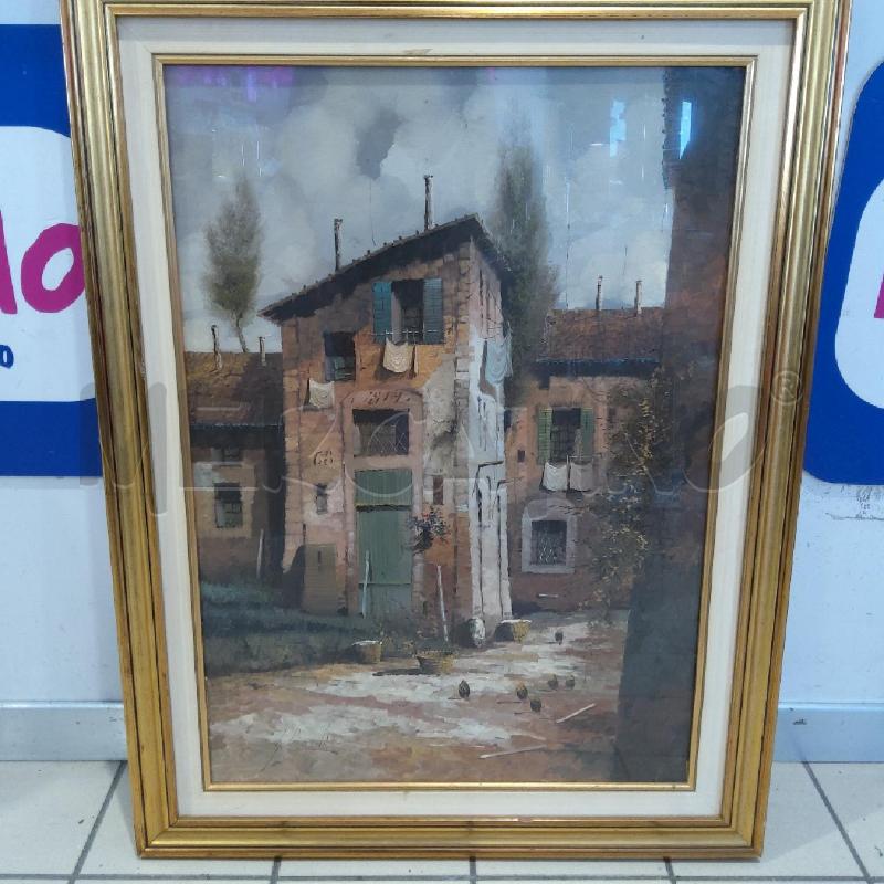 QUADRO BORELLI RED LANDSCAPE 50 X 70 COICE DORATA | Mercatino dell'Usato San maurizio canavese 1