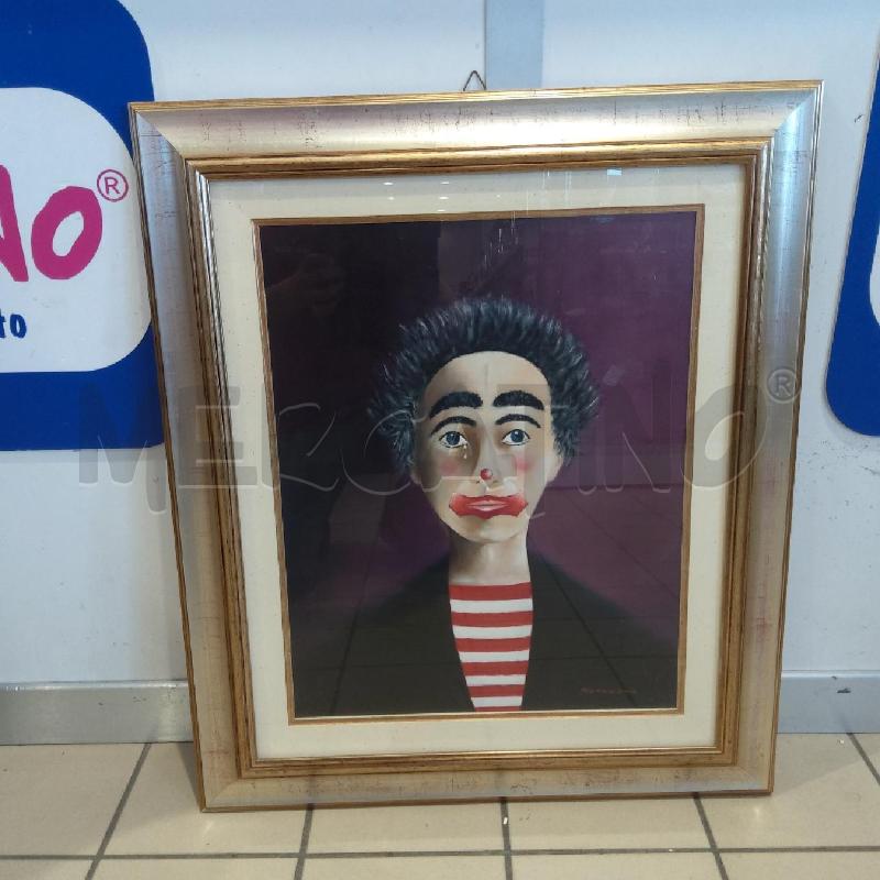 QUADRO CLOWN G. GALLIONE 40X50 CORNICE DORATO | Mercatino dell'Usato San maurizio canavese 1