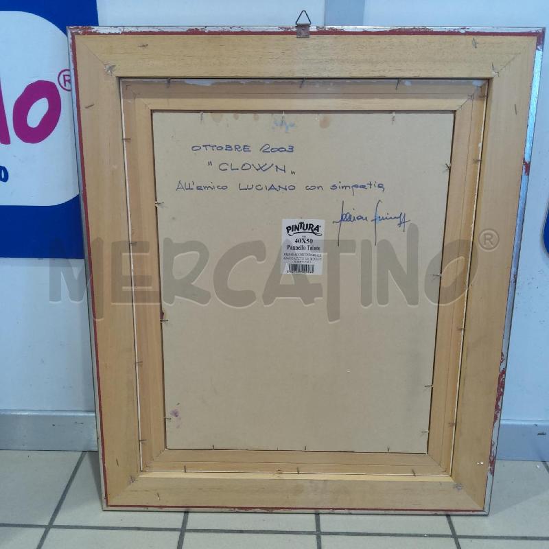 QUADRO CLOWN G. GALLIONE 40X50 CORNICE DORATO | Mercatino dell'Usato San maurizio canavese 4
