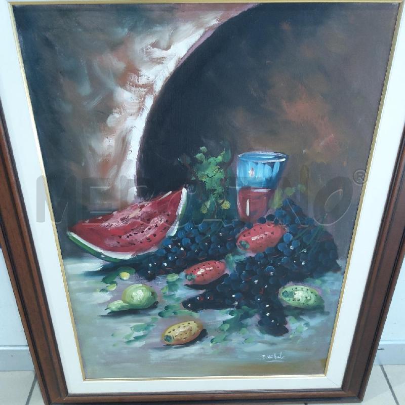 QUADRO E. VITALE NATURA MORTA ANGURIA E CALICE | Mercatino dell'Usato San maurizio canavese 2
