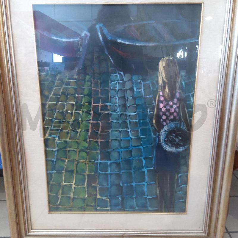 QUADRO ELIANO FANTUZZI DONNA CON BARCHE 50 X 70 | Mercatino dell'Usato San maurizio canavese 3