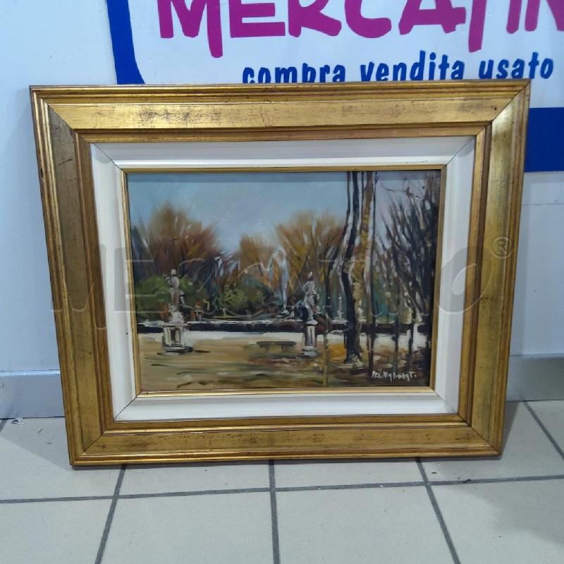 QUADRO FONTANA CON STATUE E ALBERI | Mercatino dell'Usato San maurizio canavese 1