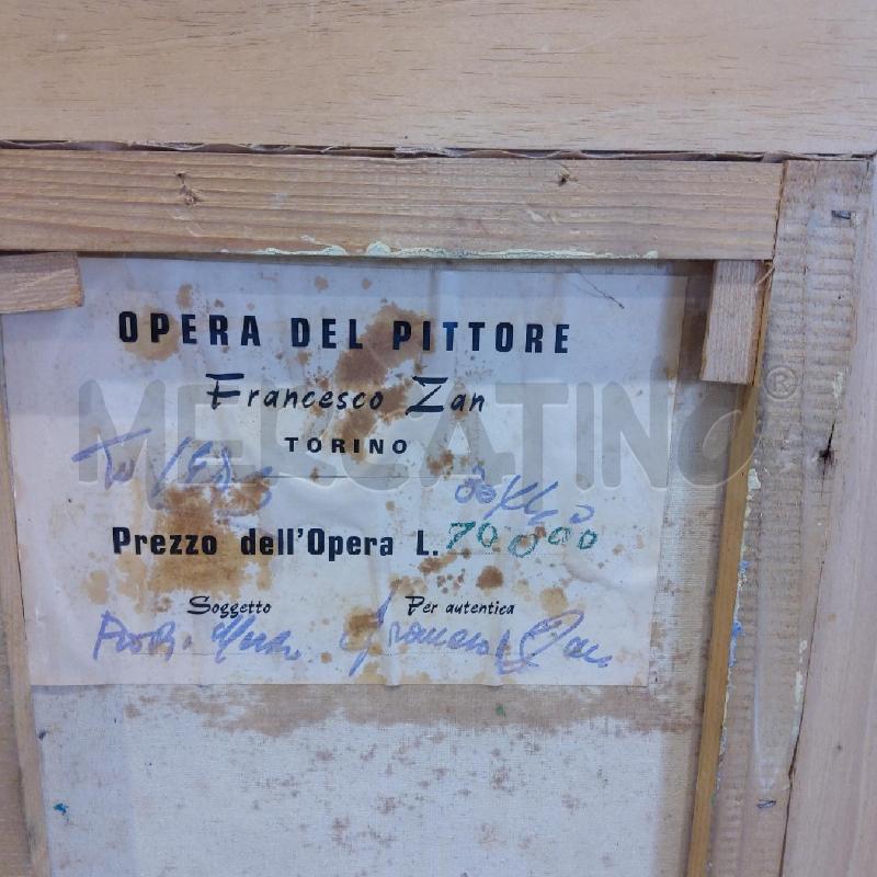 QUADRO FRANCESCO ZAN MAZZO FIORI ROSE E VIOLE | Mercatino dell'Usato San maurizio canavese 4