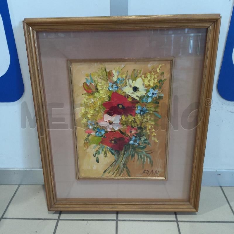 QUADRO FRANCESCO ZAN MAZZO FIORI TEMPRA | Mercatino dell'Usato San maurizio canavese 1