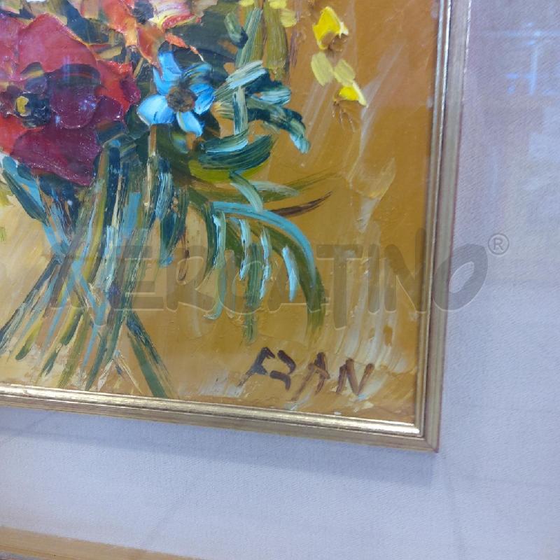 QUADRO FRANCESCO ZAN MAZZO FIORI TEMPRA | Mercatino dell'Usato San maurizio canavese 3