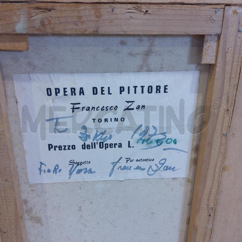 QUADRO FRANCESCO ZAN MAZZO FIORI TEMPRA | Mercatino dell'Usato San maurizio canavese 4
