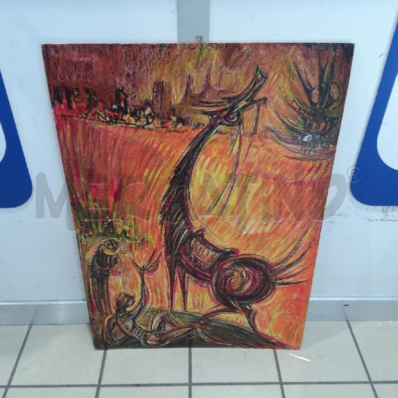 QUADRO GIORDANO RIGHINI 50X70 NO CORNICE CAVALLO  | Mercatino dell'Usato San maurizio canavese 1