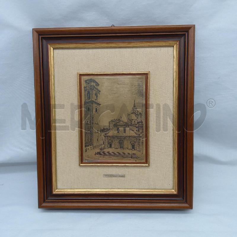 QUADRO INCISIONE LAMINA ARGENTO DUOMO S.GIOVANNI TORINO | Mercatino dell'Usato San maurizio canavese 1