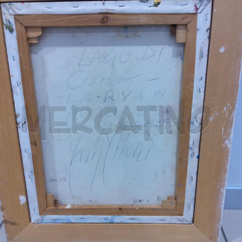 QUADRO LAGO DI COMO LA RIVA IN NOTTURNA 40X50 | Mercatino dell'Usato San maurizio canavese 3
