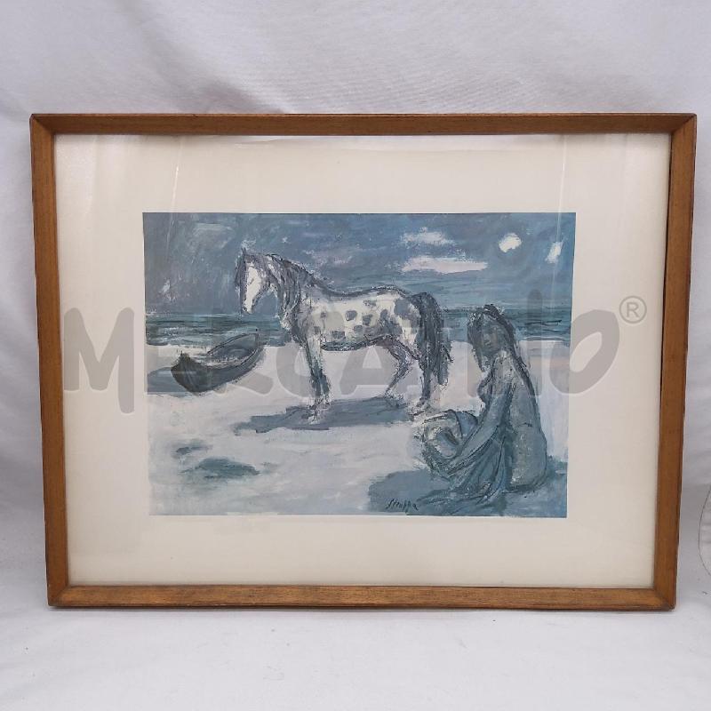 QUADRO LEONARDO STROPPA DONNA CON CAVALLO | Mercatino dell'Usato San maurizio canavese 1