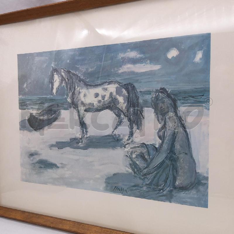 QUADRO LEONARDO STROPPA DONNA CON CAVALLO | Mercatino dell'Usato San maurizio canavese 4