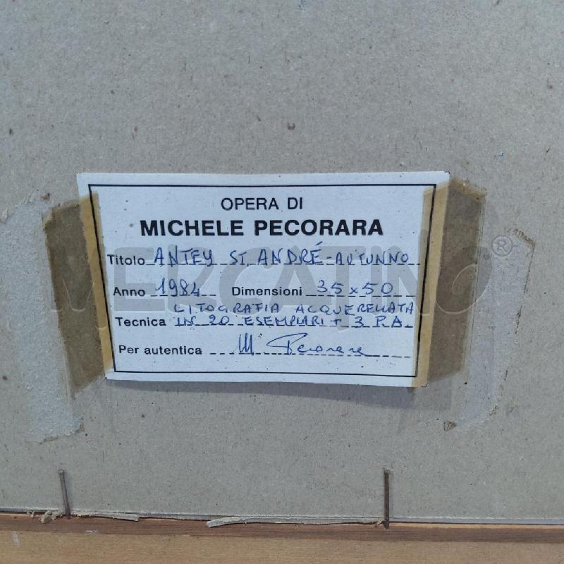 QUADRO LITOGRAFIA MICHELE PECORARA  | Mercatino dell'Usato San maurizio canavese 5