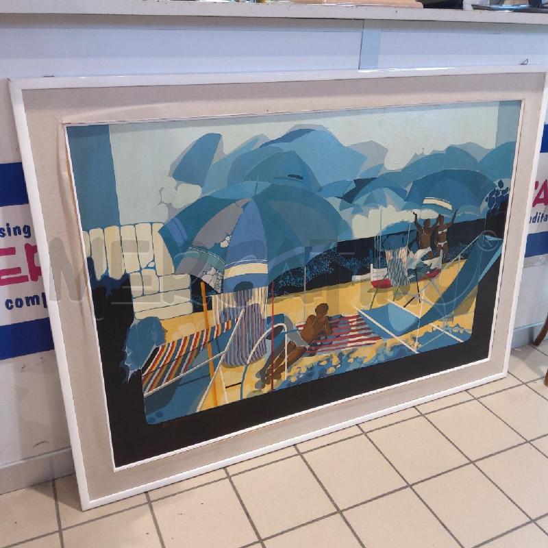 QUADRO M. L. MIGLIORATI BAGNANTI STILIZZATI GEOMETRICHE | Mercatino dell'Usato San maurizio canavese 3