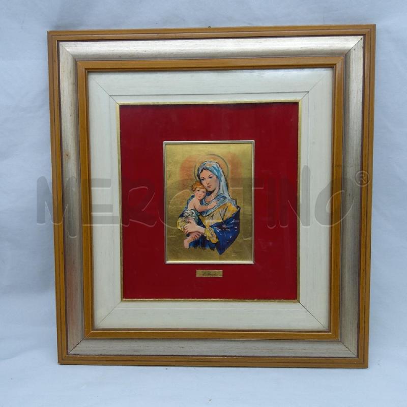 QUADRO MADONNA SU LAMINA BANDINI 51X48 | Mercatino dell'Usato San maurizio canavese 1