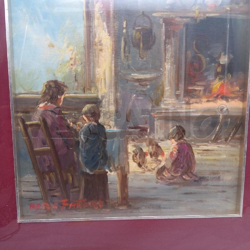 QUADRO MARIO FATTORI VITA TOSCANA 25X35 CUCINA | Mercatino dell'Usato San maurizio canavese 4