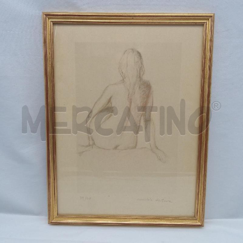 QUADRO MICHELE DETROIA NUDO DONNA DI SCHIENA | Mercatino dell'Usato San maurizio canavese 1
