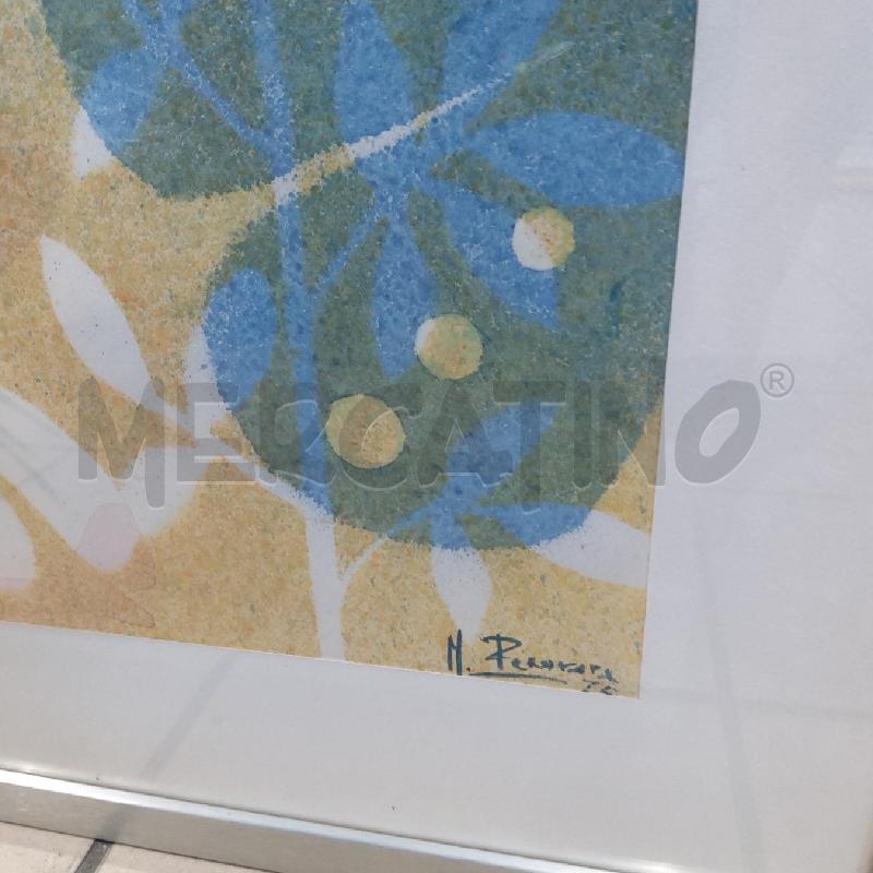 QUADRO MICHELE PECORARA ACQUARELLO FARFALLE  | Mercatino dell'Usato San maurizio canavese 3