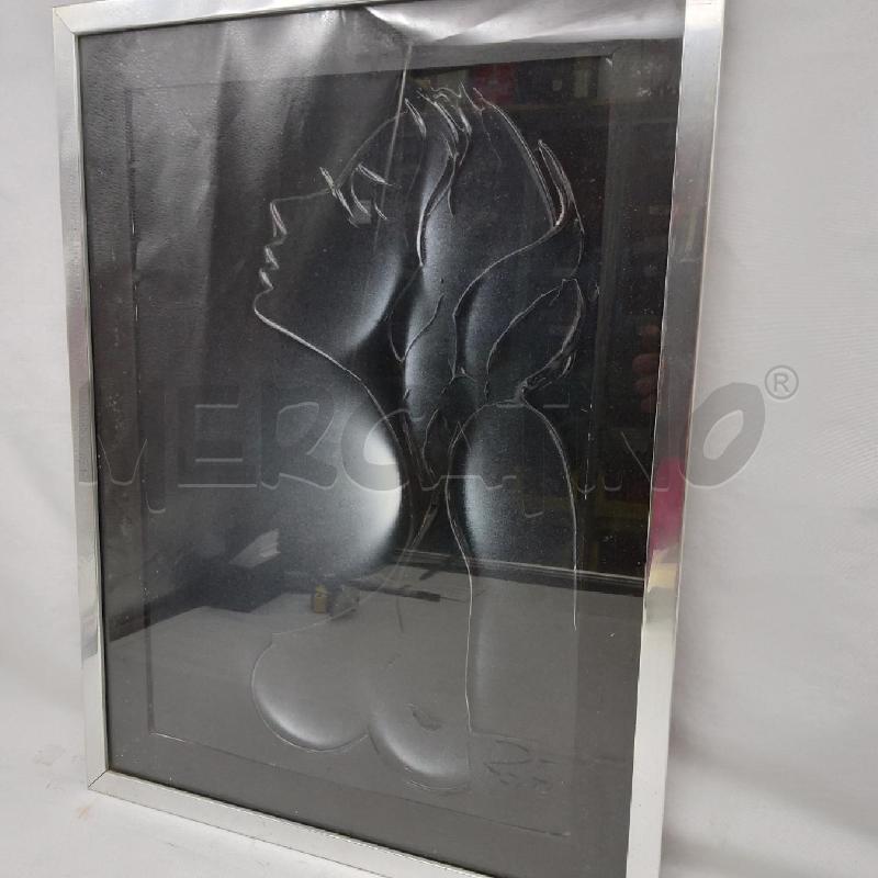 QUADRO NUDO DI DONNA NERO CORNICE GRIGIO | Mercatino dell'Usato San maurizio canavese 4