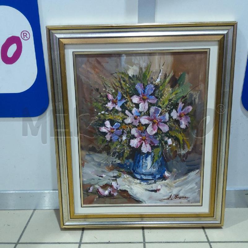 QUADRO OLIO 40 X 50 M. BRUNO COMPOSIZIONE FIORI  | Mercatino dell'Usato San maurizio canavese 1