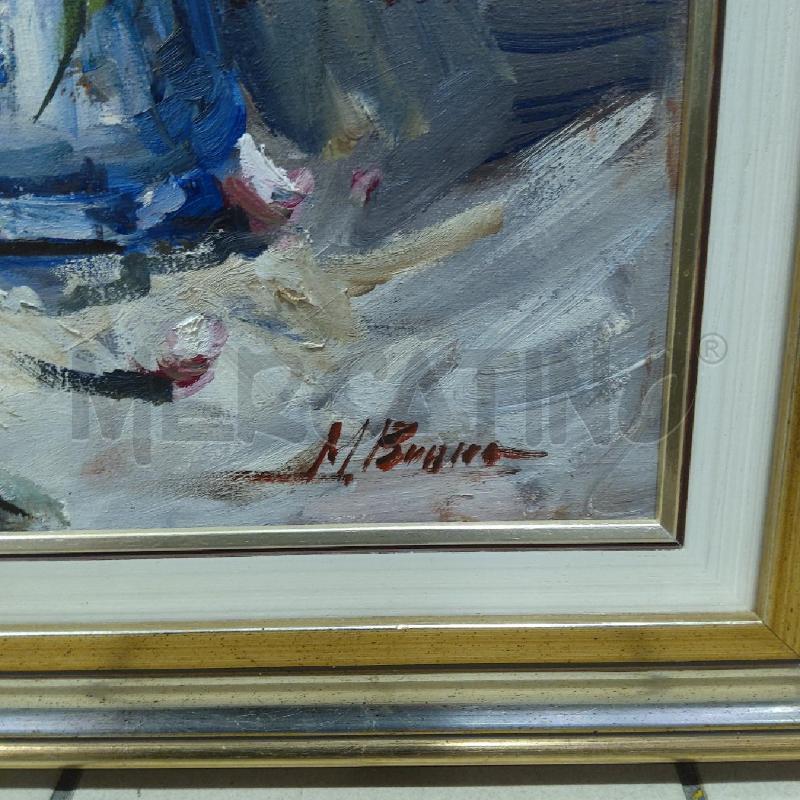 QUADRO OLIO 40 X 50 M. BRUNO COMPOSIZIONE FIORI  | Mercatino dell'Usato San maurizio canavese 3