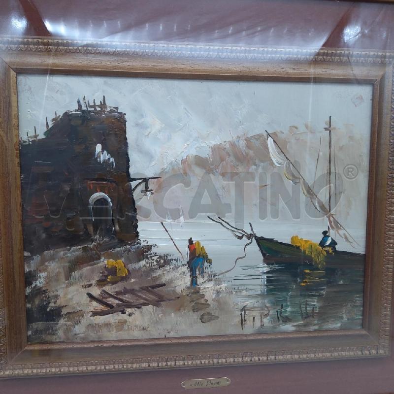 QUADRO OLIO ALDO PIRONTI BARCA ICINO A CASA | Mercatino dell'Usato San maurizio canavese 4