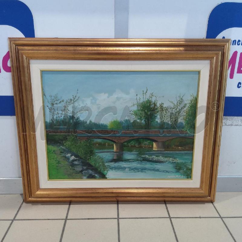 QUADRO OLIO MARCHESANO 60 X 45 PONTE 3 ARCHI | Mercatino dell'Usato San maurizio canavese 1