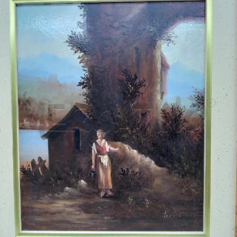 QUADRO OLIO SU TAVOLO CASOLARE CONTADINELLA | Mercatino dell'Usato San maurizio canavese 2