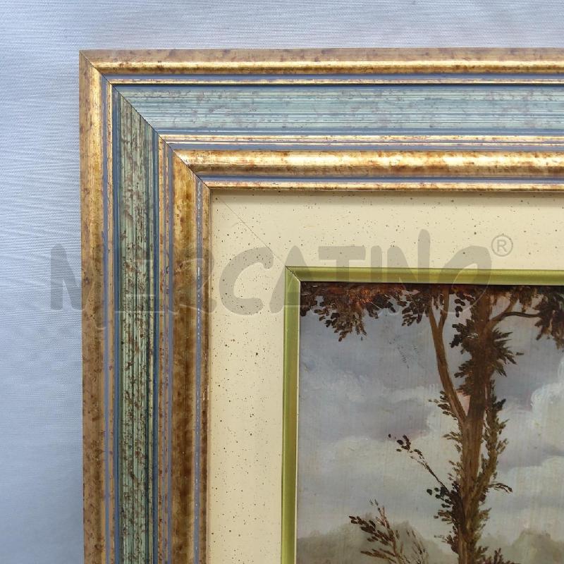 QUADRO OLIO SU TAVOLO CASOLARE E PESCATORE | Mercatino dell'Usato San maurizio canavese 3