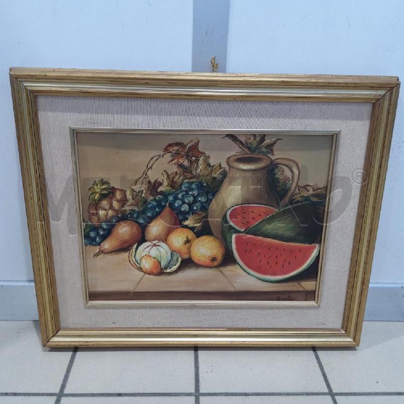 QUADRO OLIO SU TAVOO NATURA MORTA FRUTTA | Mercatino dell'Usato San maurizio canavese 1