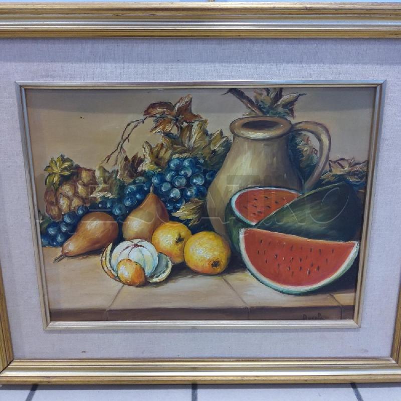 QUADRO OLIO SU TAVOO NATURA MORTA FRUTTA | Mercatino dell'Usato San maurizio canavese 2