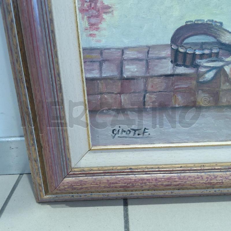 QUADRO OLIO SU TELA GIROT.F. CACCIAGIONE SELVAGGINA | Mercatino dell'Usato San maurizio canavese 3