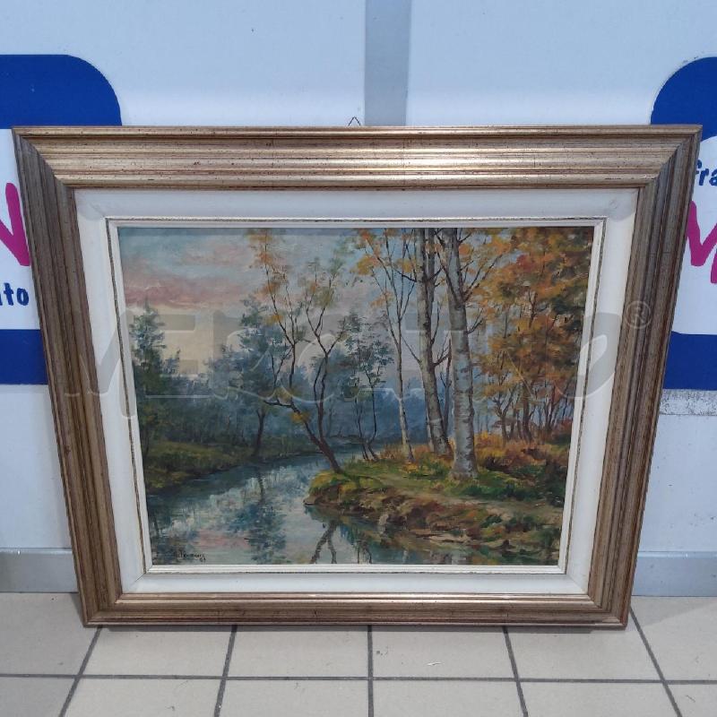 QUADRO OLIO SU TELA MICHELE PECORARA ULTIMO SOLE A VOLPIANO 60X50  | Mercatino dell'Usato San maurizio canavese 1