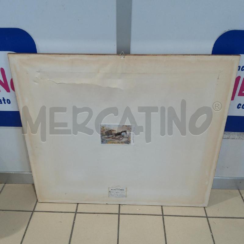 QUADRO OLIO SU TELA MICHELE PECORARA ULTIMO SOLE A VOLPIANO 60X50  | Mercatino dell'Usato San maurizio canavese 5