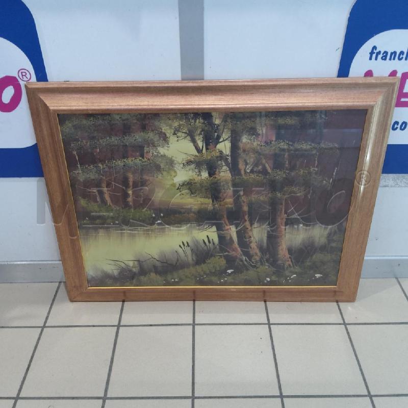 QUADRO OLIO SU TELA P VUOTTO ALBERI SU FIUME | Mercatino dell'Usato San maurizio canavese 1