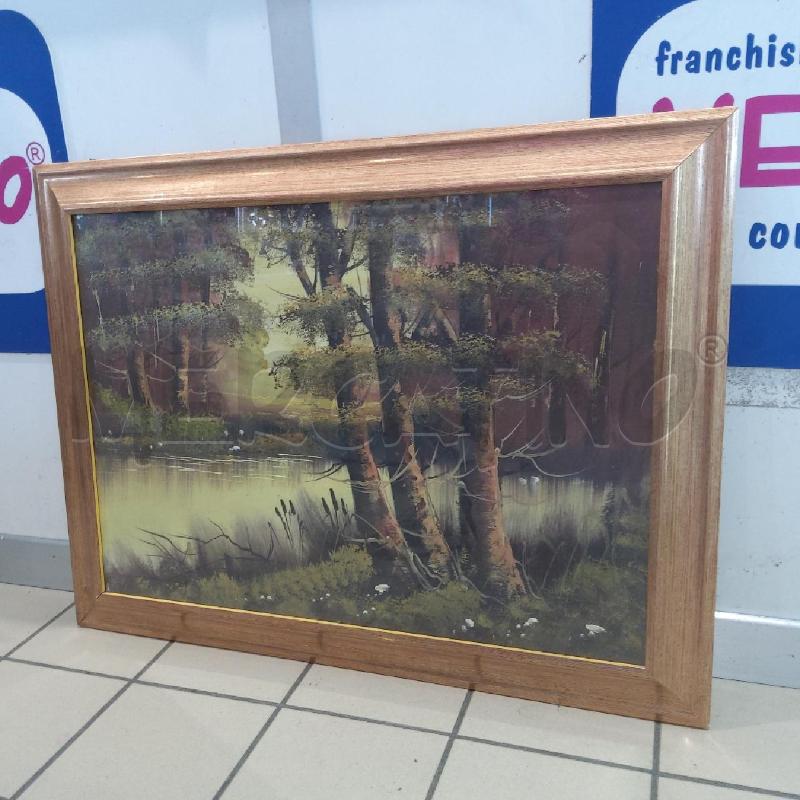QUADRO OLIO SU TELA P VUOTTO ALBERI SU FIUME | Mercatino dell'Usato San maurizio canavese 3