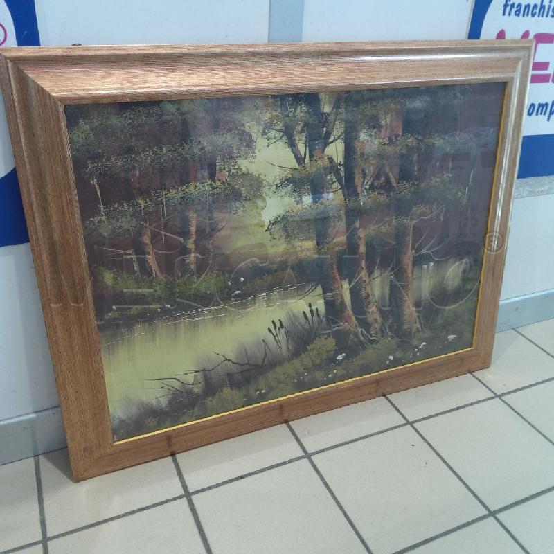 QUADRO OLIO SU TELA P VUOTTO ALBERI SU FIUME | Mercatino dell'Usato San maurizio canavese 4