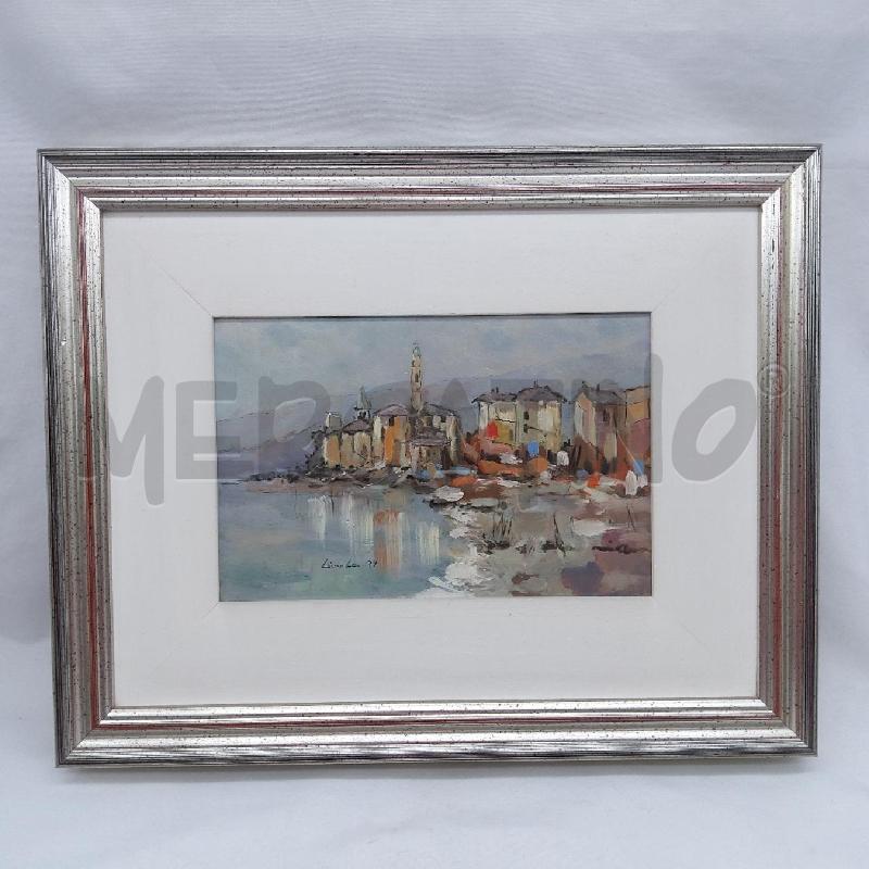 QUADRO OLIO SU TELA VEDUTA CAMOGLI 20X30 CAUDERA GIANCARLO | Mercatino dell'Usato San maurizio canavese 1