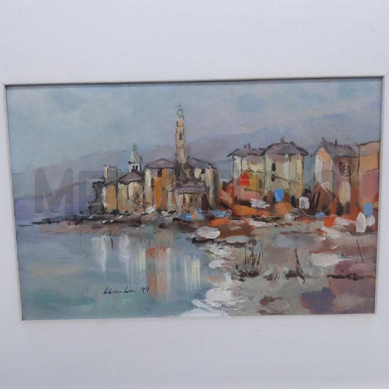 QUADRO OLIO SU TELA VEDUTA CAMOGLI 20X30 CAUDERA GIANCARLO | Mercatino dell'Usato San maurizio canavese 2